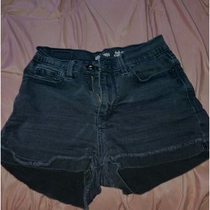 High rise denim shorts